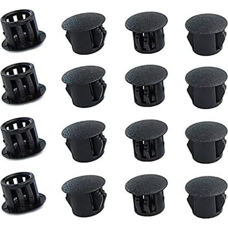 Lot de 30 caches ronds en plastique avec ouverture de 12 mm - Cache-trous pour meubles - pour étagères de meubles (1/4)