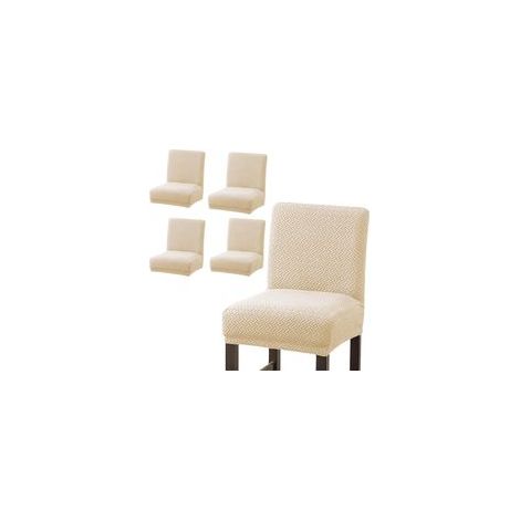 Lot de 4 housses de chaise imperméables pour tabouret de bar, salle à manger, housses de chaise élastiques et imperméables et durables, pour la maison, la salle à manger (1/5)
