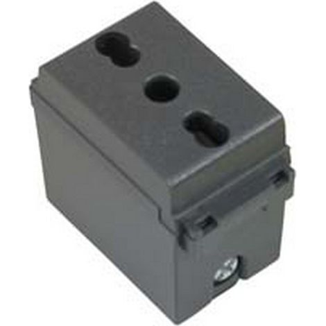 6PZ PRESA SICUREZZA BIVALENTE "ARC"  - 2 poli+terra 10/16A alveoli ø mm.4/5 (78