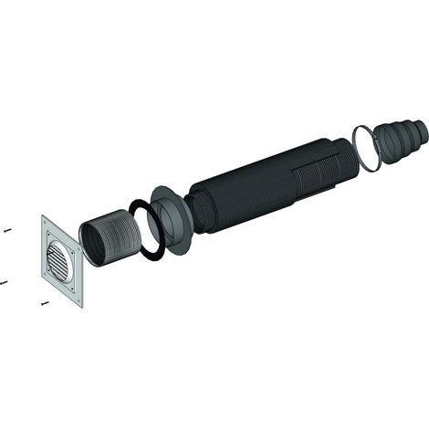 Kit presa d'aria ermetica nera – raccordo Ø40/100 mm JONCOUX