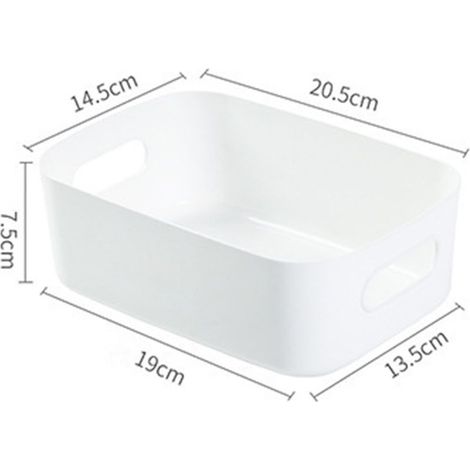 Panier de rangement bureau en PP, boîte de rangement cosmétique grand format ouvert, avec emplacement pour prise et base antidérapante pour organiser accessoires et fournitures (1/2)