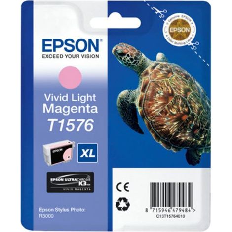 Epson Tintenkartusche Stylus Photo R3000, C13T15764010, light vivid magenta, 25. (C13T15764010) (1/5)