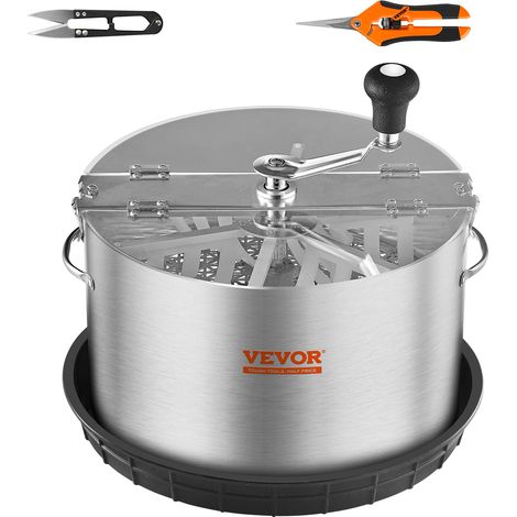 VEVOR Recortadora de Cogollos Manual 39,5 cm con Cuchillas de Acero Inoxidable Peladora con Par de Tijeras Podadora de Mano con Cuchilla Dentada Incluye Cortadora de Hierba Seca Húmeda para Hierbas