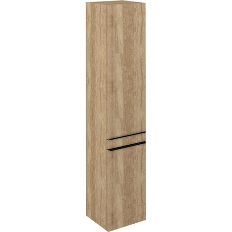 SITIA Meuble de rangement haut 2 portes 35x172x32cm, gauche/droite/chêne Alabama (1/4)