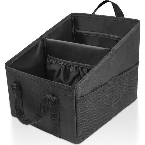 Auto-Organizer, 31 x 25 x 25 cm, faltbar, aus wasserdichtem Oxford-Gewebe, mit mehreren Fächern und Tragegriff, ideal für Camping, Familienreisen, Aufbewahrung von Spielzeug und Büchern. (1/5)