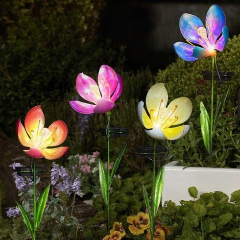 Tulipes solaires blanc chaud - Lot de 2