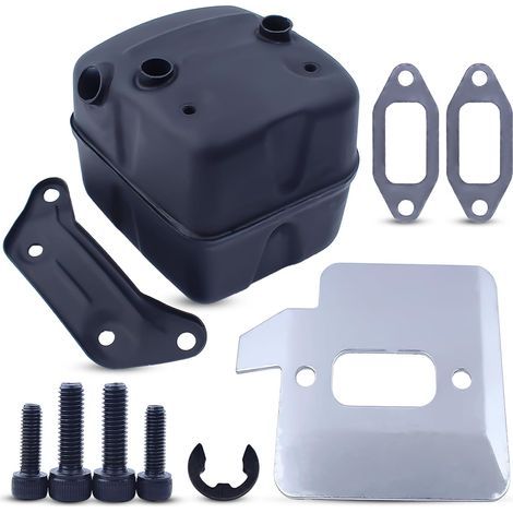 Kit de Joint de Support de Silencieux d'échappement pour Husqvarna 268 365 371 372XP 385 390XP Tronçonneuse avec clip E Remplace 503 76 5301 544 02 9501 (1/5)