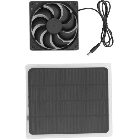 Ventilateur Solaire 5W Portable Économique pour Camping, Caravane, Poulailler et Cabane (1/5)
