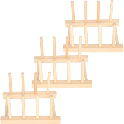 Étagère de Cuisine en Bois pour Rangement, Support Vaisselle Décoratif Noël 3 Pièces (1/5)