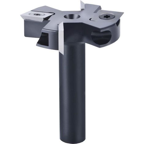 12mm wood surfacing cutter – 45mm shank, cutting diameter, 4 carbide inserts, for routers and planers – precise surfacing (1/5)
