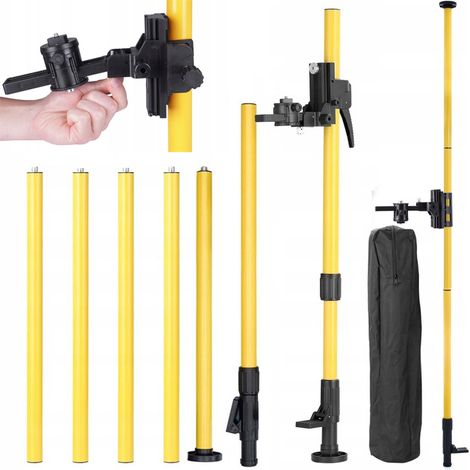 Tyczka/Statyw 420cm per Livella Laser Rosfix – Altezza Massima 4.2m Alluminio, Filettatura 1/4" e 5/8" Uso Professionale