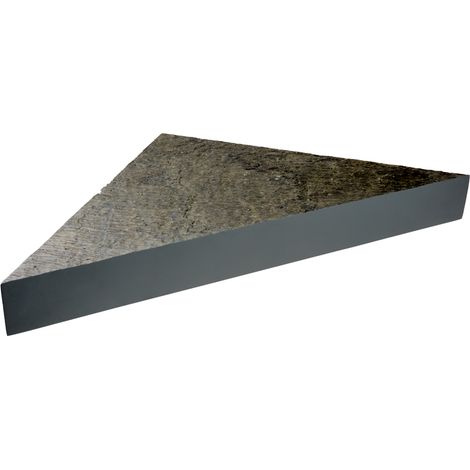 Banc d'angle pour douche en pierre naturelle - coloris ardoise (1/3)