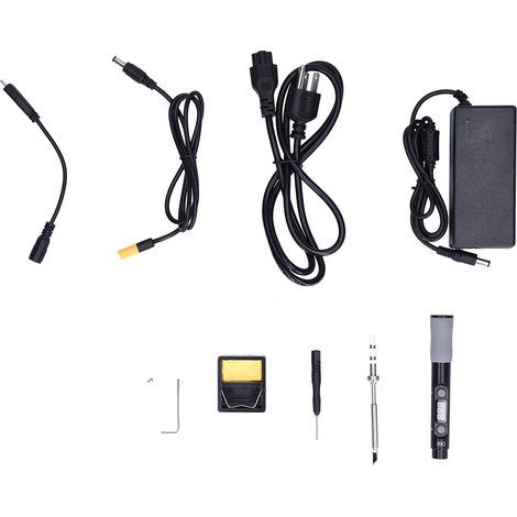 Kit fer à souder portatif, fer à braser électronique, accessoires de soudure, prise US 100-240V (1/5)