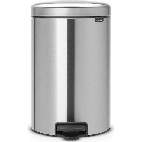poubelle à pédale 20 l matt steel - new icon - brabantia