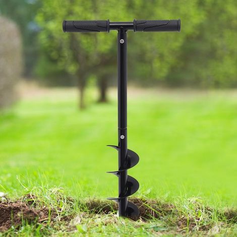 Manual Hand Earth Auger Fence Post Drill Soil Digger Hole Borer Digger 4" (1/5)