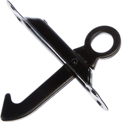 Alberts 307097 Ferma persiane, fissaggio con piastra, nero, 150 x 38 mm (1/4)
