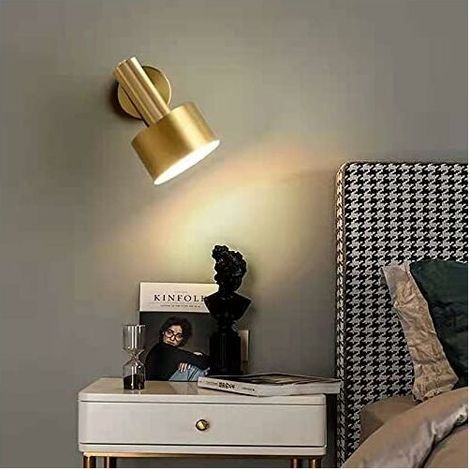Modern Gold E27 Indoor Wall Sconce Creative Wall Lamp Adjustable Swing Arm with Shade for Bedroom Corridor Staircase Industrial Style Simple Wall Sconce (1/5)