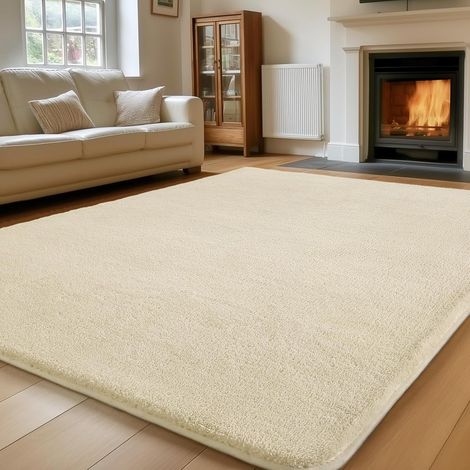 Tapis de Salon 200x300 cm, Lavable, Gris, Poils Courts, Doux, antidérapant, Extra Large, Doux et Moderne, pour Chambre d'enfant (1/5)