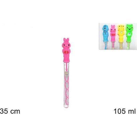 Trade Shop - Set 2 Unids Burbujas De Jabón 105 Ml Forma De Espada Animales Juego Diversión Niños 35 Cm -