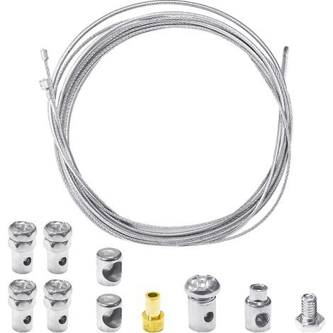 1 kit de réparation de câble universel, levier d'accélérateur, câble de moto, kit de réparation de câble de frein, câble d'embrayage, accessoires de réparation de câble avec ressort et câble de (1/5)