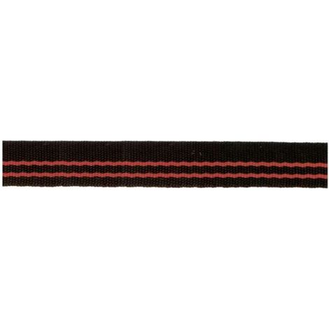 Cinghia in polipropilene nero/rosso 24 mm. - 50 mt. (1/2)