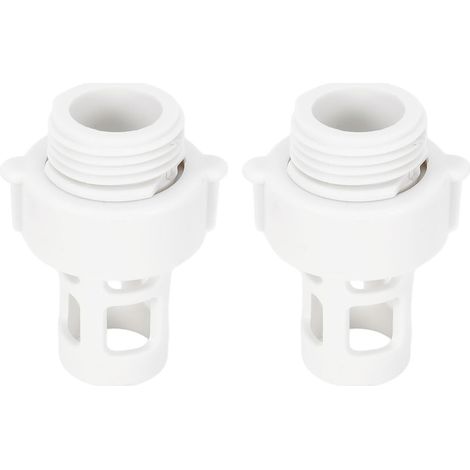 Lot de 2 adaptateurs de vidange de piscine de rechange pour cadre rond en métal Intex et piscines de 3 à 7,3 m Compatible avec le modèle 10184 Raccordement de tuyau d'arrosage standard (1/5)