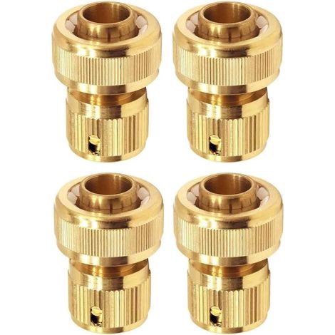 19 mm (3/4") Messing-Gartenschlauchverbinder, Schnellkupplungen für Gartenschläuche – 4er-Pack (1/5)