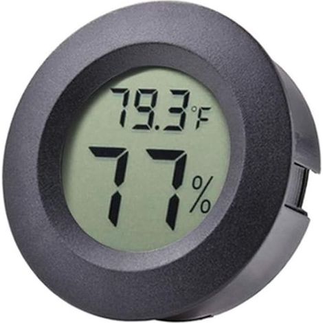 Mini-Thermometer-Hygrometer, Fahrenheit oder Celsius, digitales LCD-Display für den Innenbereich, rundes Hygrometer für Luftbefeuchter, Gewächshäuser, Babyausstattung, Inkubatoren (1/4)