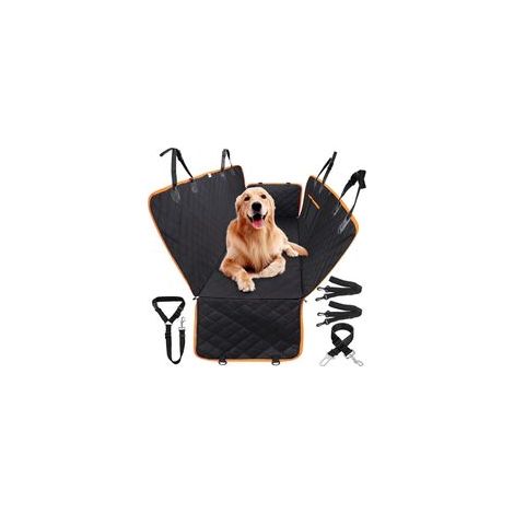 Housse Protection Voiture Chien Siège Arriere Imperméable avec Ceinture de Sécurité, Protege Siège Voiture Chien Taille Universelle 137 CM x 146 CM Hamac Couverture Transport Chien Voiture H574