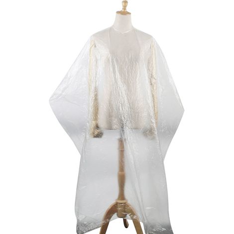 Paquete de 50 capas de peluquería desechables e impermeables, delantales de corte, capas para champú y blusas de peluquería.