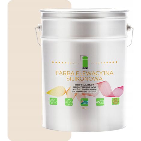 Beige Silikon-Fassadenfarbe, hellbeige, 10 l (1/5)
