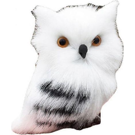 Chouette miniature en plastique, objet de décoration artisanale pour jardin, accessoire photo, jouet pour hommes et femmes, cadeau de Noël pour enfants (1/2)
