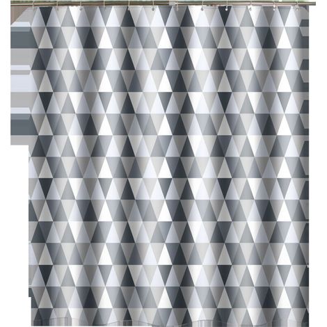 Duschvorhang 200 x 220 cm (200 x 220 cm breit, 220 cm hoch), wasserdichtes Polyestergewebe, antibakteriell, schimmelresistent, waschbar