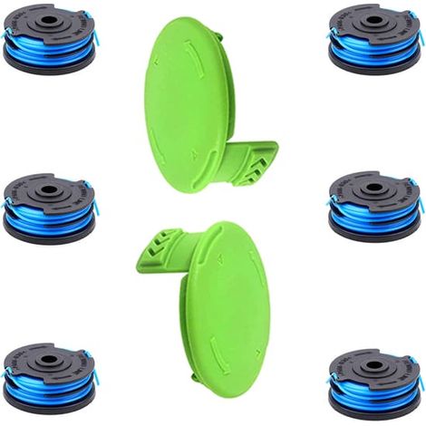 Bobine de rechange et couvercle pour coupe-bordures Greenworks (6 bobines) (1/4)
