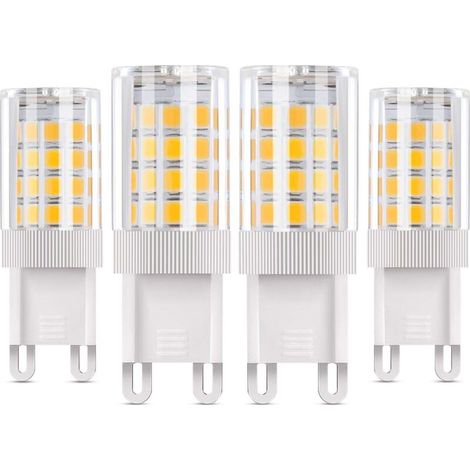 G9 Ampoule LED,5W équivalent à des Lampes Halogènes 50W,4 PCS Lampes à LED Blanc Chaud 3000K,Angle de Diffusion de 360°, AC85-220V,360LM,Non Dimmable
