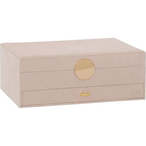 Boîte à Bijoux en Velours "Enya" 27cm Beige
