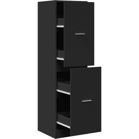 Maison Exclusive - Armario botiquín madera de ingeniería negro 30