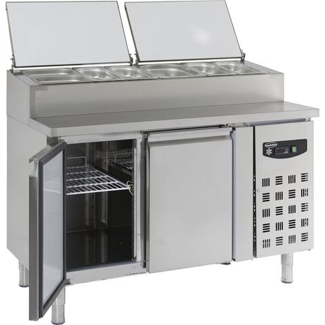 Saladette réfrigérée - 2 portes avec couvercle -  Combisteel (1/2)