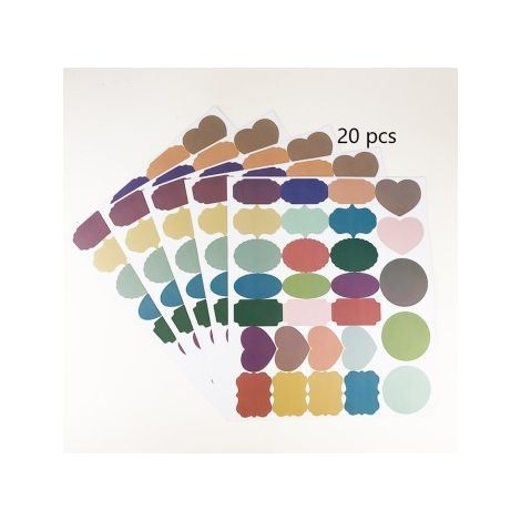 20 Pcs Étiquette de Tableau Noir Auto-adhésif Autocollants de Tableau de Couleur étanche réutilisable Petit Autocollant de Tableau Noir étiquette pour Organisateur de Maison et de Bureau-23x27cm (1/5)