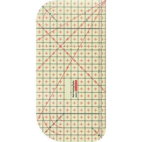 Règle de patchwork en tissu, règle de repassage en plastique résistant à la chaleur et aux hautes températures, adaptée aux fers à repasser électriques et aux outils de repassage domestiques HR2010 (1/5)