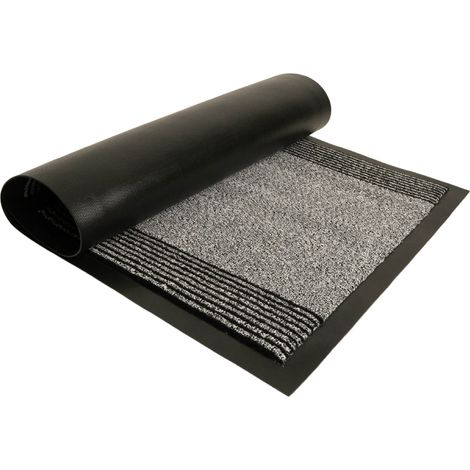 LNT France - Tapis de Porte Paillasson d'Entree Interieur Tapis Antidérapant et Anti-Poussière Tapis d’entrée Lavable Tapis Microfibre avec Bandes Grattantes, Base en Vinyle 60x90cm