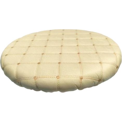 Housse de tabouret ronde confortable et décorative, protection pour siège de salle à manger, tabourets à chaussures, chaises de 28 à 30 cm de hauteur-Beige