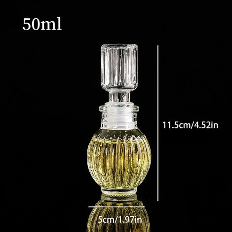 -71 Bouteilles vides transparentes de 50 ml pour spiritueux, whisky ou vin, mini bouteilles en verre avec bouchon à vis, carafe à whisky (1/5)