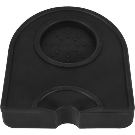 1Pcs Plaque Support Antidérapante en Silicone pour Tampon Presse Poudre Café dans la Maison ou Bar.(Noir)
