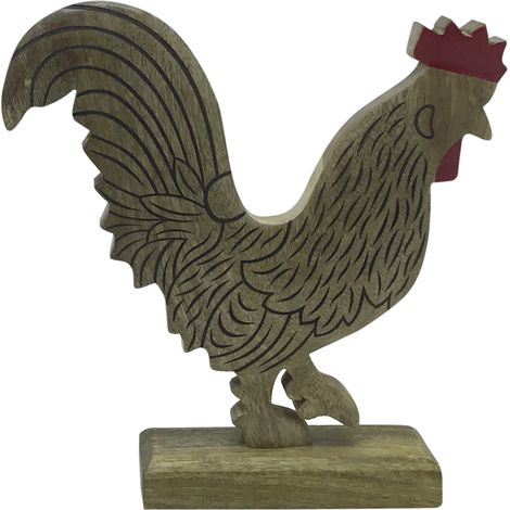 Signes Grimalt Animaux de poulet en bois  Figurine de Table Marron - 21x20x5cm