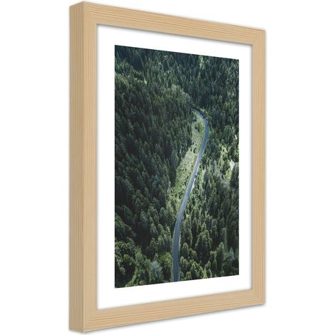 Quadro con cornice, Strada nella foresta - 20x30 (1/5)