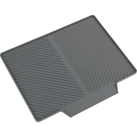 Tapis d'égouttage en silicone pour évier de cuisine, résistant aux hautes températures, isolant thermique, antidérapant, pour sécher la vaisselle, les fruits et les légumes, taille moyenne. (1/4)