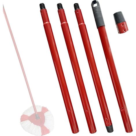 Replacement Handle Compatible with Turbo Spin Mop, Four Sections Adjustable Mop Handle: Telescopic Mop Accessory for Floor Cleaning (1/5)