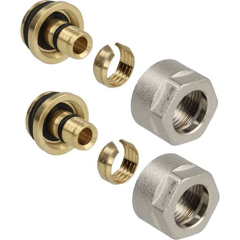 Raccord de serrage en laiton 14 x 2,0 pour tuyau multicouche en aluminium