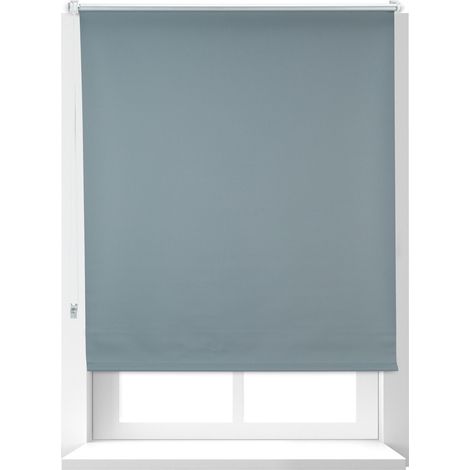 Relaxdays Estor Opaco Térmico, Sin Taladrar, Enrollable, Cadena, 1 Ud, Tela-Aluminio, 100x165 cm, 96 cm Ancho, Gris